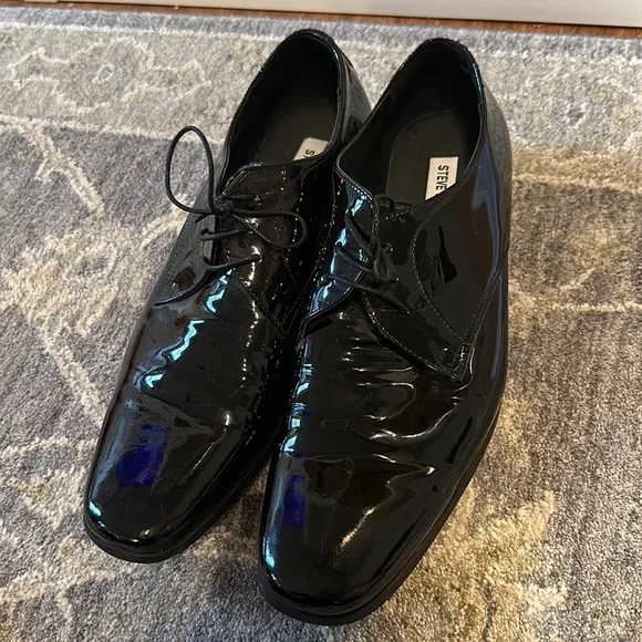 black steve madden dress shoes Steve Madden Aahron Black Leather Dress Loafer 15 / Medium (D) main image 1